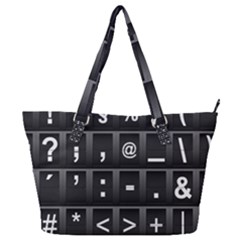 Timeline Character Symbols Alphabet Literacy Read Full Print Shoulder Bag by Jancukart