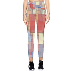 Art Abstract Rectangle Square Pocket Leggings  by Ravend
