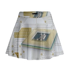 Technics Design Element Set Pattern Graphic Symbol Mini Flare Skirt by danenraven