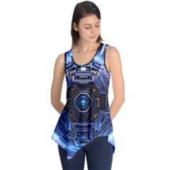 Ai Generated Digital Technology Computer Internet Sleeveless Tunic by Ravend