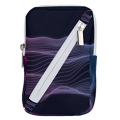 Abstract Wave Digital Design Space Energy Fractal Belt Pouch Bag (large) by Ravend