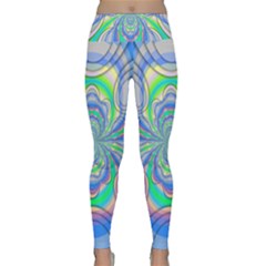 Fractal Geometry Mathematics Gradient Ovals Math Lightweight Velour Classic Yoga Leggings by Ravend