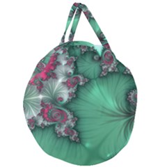 Fractal Spiral Template Abstract Background Design Giant Round Zipper Tote by Ravend