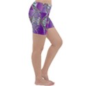 Abstract Colorful Art Pattern Design Fractal Lightweight Velour Yoga Shorts View3