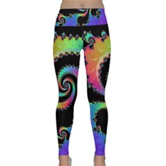 Fractal Spiral Vortex Swirl Whirlpool Math Lightweight Velour Classic Yoga Leggings by Ravend