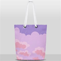 Sky Nature Sunset Clouds Space Fantasy Sunrise Full Print Rope Handle Tote (small) by Ravend