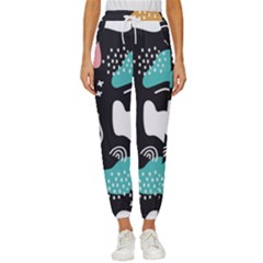 Art Pattern Design Background Print Cropped Drawstring Pants