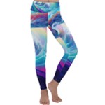 Waves Ocean Sea Tsunami Nautical Nature Water Kids  Lightweight Velour Classic Yoga Leggings