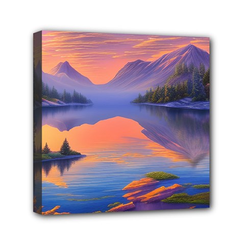 Loveliest Sunset Mini Canvas 6  X 6  (stretched) by GardenOfOphir