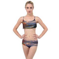 Summer Sunset Layered Top Bikini Set by GardenOfOphir