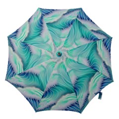 Stunning Pastel Blue Ocean Waves Hook Handle Umbrellas (large) by GardenOfOphir