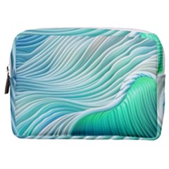 Pastel Abstract Waves Pattern Make Up Pouch (medium) by GardenOfOphir