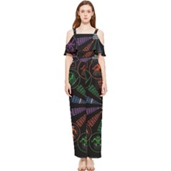 Zodiac Geek Draped Sleeveless Chiffon Jumpsuit