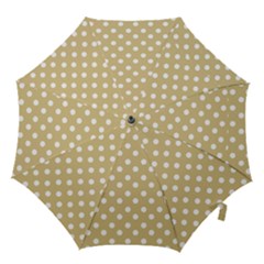 Mint Polka And White Polka Dots Hook Handle Umbrellas (small) by GardenOfOphir