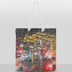 Water Droplets Full Print Rope Handle Tote (large) by artworkshop