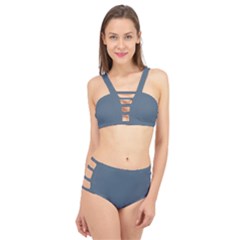 Dark Electric Grey	 - 	cage Up Bikini Set