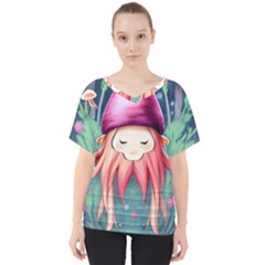 Toadstool Necromancy Mojo V-neck Dolman Drape Top by GardenOfOphir