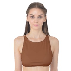 Brass Knuckles Brown	 - 	tank Bikini Top by ColorfulSwimWear