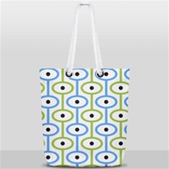 Geometric Pattern Eye Pattern Eyes Eye Print Full Print Rope Handle Tote (small) by Ravend
