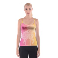Unicorm Orange And Pink Spaghetti Strap Top by lifestyleshopee