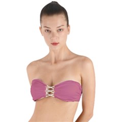 Old Fruit Dove	 - 	twist Bandeau Bikini Top by ColorfulSwimWear