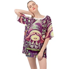 Toadstool Charm For Necromancy And Conjuration Oversized Chiffon Top by GardenOfOphir
