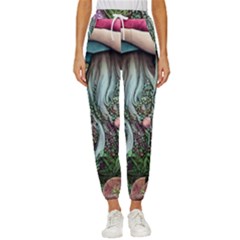 Craft Mushroom Cropped Drawstring Pants by GardenOfOphir