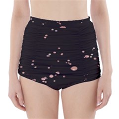 Abstract Rose Gold Glitter Background High-waisted Bikini Bottoms by artworkshop