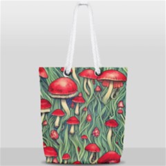 Natural Fairy Foraging Garden Full Print Rope Handle Tote (small) by GardenOfOphir
