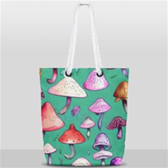 Goblin Mushroom Forest Boho Witchy Full Print Rope Handle Tote (small) by GardenOfOphir