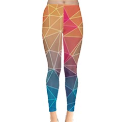 Multicolored Geometric Origami Idea Pattern Leggings  by Jancukart