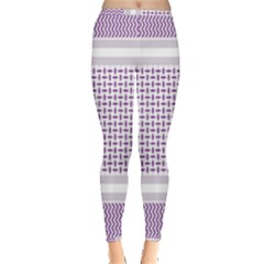 Square Purple Pattern Bead Purple Keffiyeh Purple Geometric Headdress Angle Violet Rectangle Inside Out Leggings