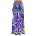 Blue Yellow Background Pattern Vector Texture Paisley So Vintage Palazzo Pants View2