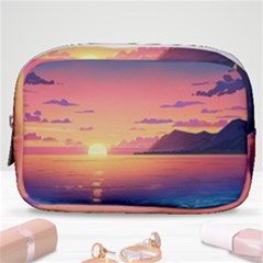 Sunset Ocean Beach Water Tropical Island Vacation 3 Make Up Pouch (small) by Pakemis