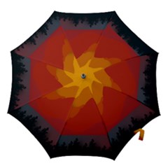 Mountain Forest Nature Scenery Art Mountains Hook Handle Umbrellas (large) by Wegoenart