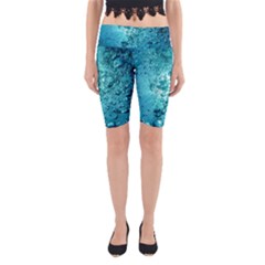 Nature Wallpaper Bubbles Water Bubbly Yoga Cropped Leggings by Wegoenart