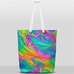 Marble Art Pattern Full Print Rope Handle Tote (small) by GardenOfOphir