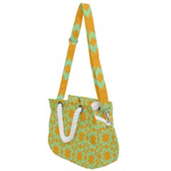 Pattern 21 Rope Handles Shoulder Strap Bag by GardenOfOphir