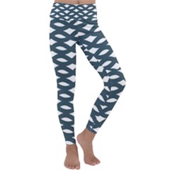 Lattice Pattern Kids  Lightweight Velour Classic Yoga Leggings by GardenOfOphir