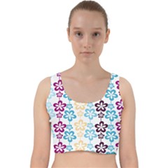 Pattern 104 Velvet Racer Back Crop Top by GardenOfOphir