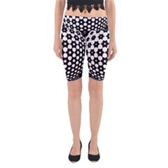 Sphere Spherical Circular Monochrome Circle Art Yoga Cropped Leggings by Jancukart