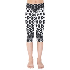 Sphere Spherical Circular Monochrome Circle Art Kids  Capri Leggings  by Jancukart