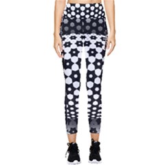 Sphere Spherical Circular Monochrome Circle Art Pocket Leggings  by Jancukart