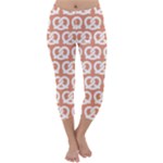 Salmon Pretzel Illustrations Pattern Capri Winter Leggings 