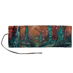 Ai Generated Tree Forest Mystical Forest Nature Roll Up Canvas Pencil Holder (m)