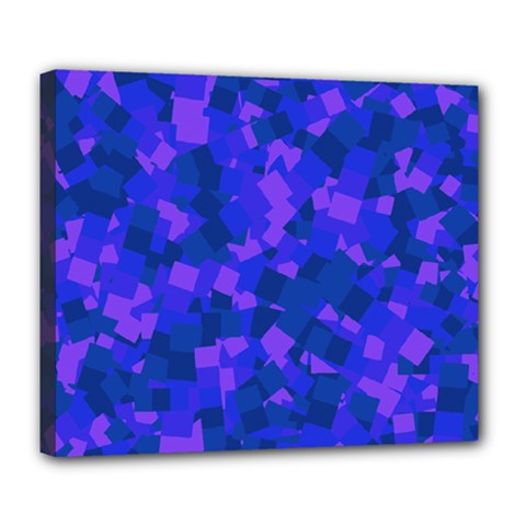 Cold Colorful Geometric Abstract Pattern Deluxe Canvas 24  X 20  (stretched) by dflcprintsclothing