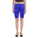 Cold Colorful Geometric Abstract Pattern Yoga Cropped Leggings View1