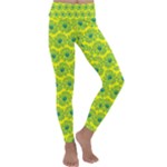 Gerbera Daisy Vector Tile Pattern Kids  Lightweight Velour Classic Yoga Leggings