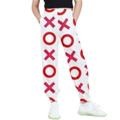 Pattern Xoxo Red White Love Kids  Elastic Waist Pants by Jancukart