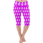 Ladybug Vector Geometric Tile Pattern Lightweight Velour Cropped Yoga Leggings